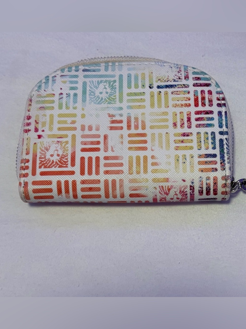 Anne Klein Multicolor Geometric Zip wallet